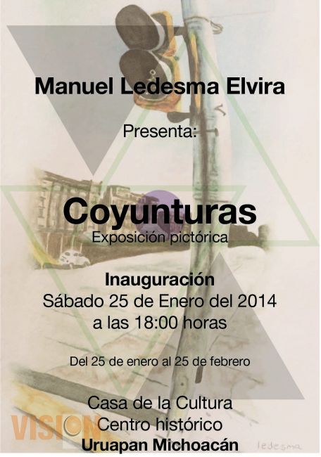 Expone su obra este día Manuel Ledesma Elvira