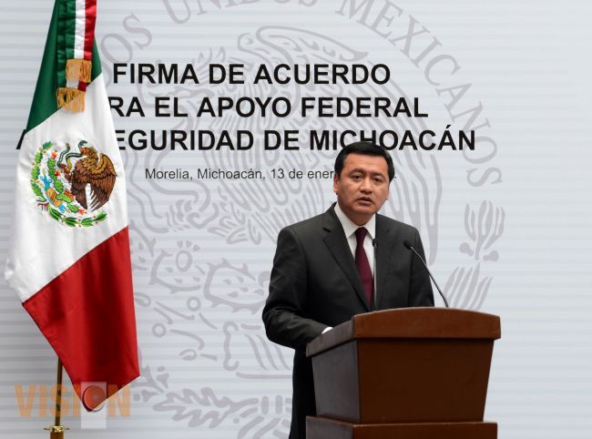Secretario de Gobernación, Miguel Angel Osorio de Gira por Michoacán