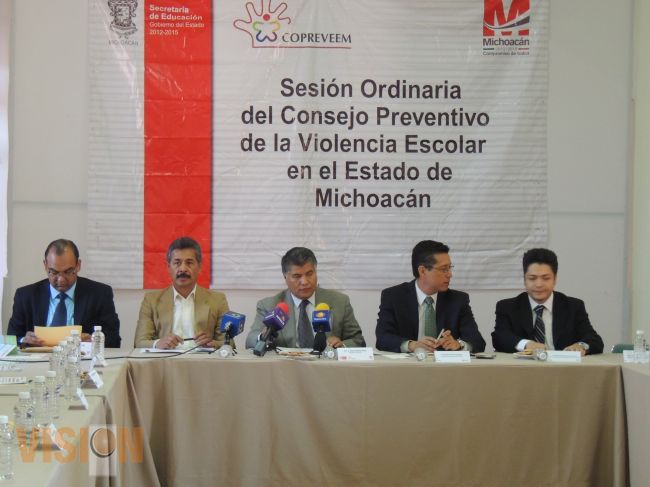 Sesiona el Consejo Preventivo de la Violencia Escolar en el Estado de Michoacán (Copreveem), 