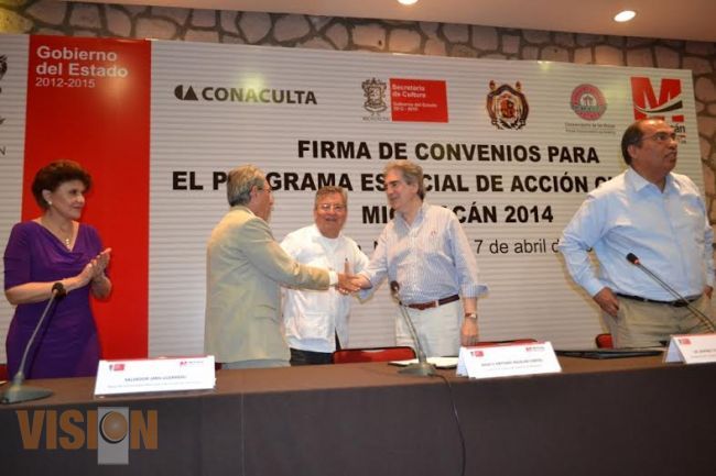 UMSNH signa acuerdo con  la Federación para el desarrollo cultural.
