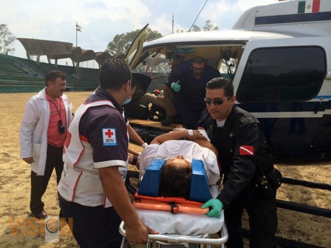 Realizan traslado aeromédico de mujer embarazada
