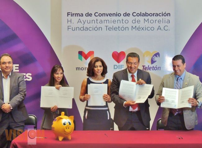 Ayuntamiento de Morelia y Fundación Teletón México, firman convenio de colaboración.