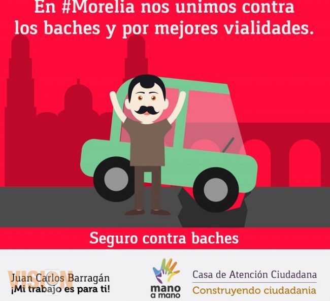 Morelianos unidos contra baches y mejores vialidades