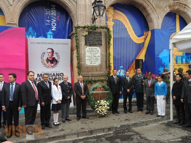 Conmemoran el CCI aniversario luctuoso de Mariano Matamoros.