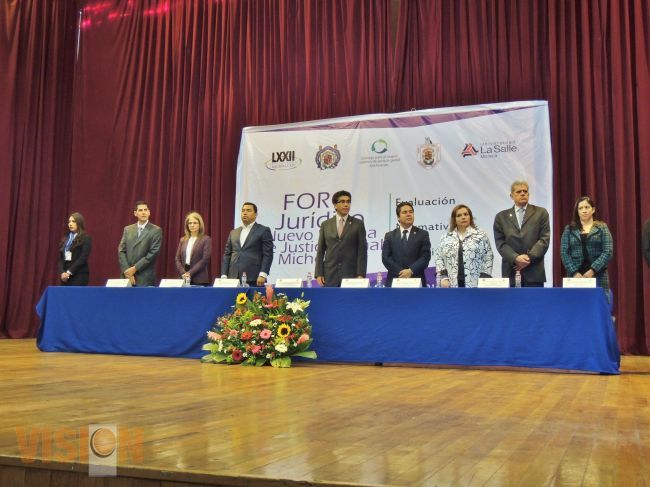 Inauguran el Foro Jurídico “Nuevo Sistema de Justicia Penal Michoacán”.