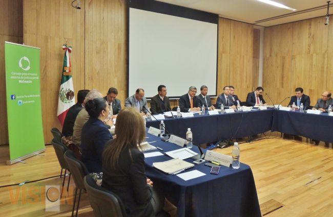 El Consejo para el NSJP en Michoacán define acciones para implementación del sistema acusatorio.