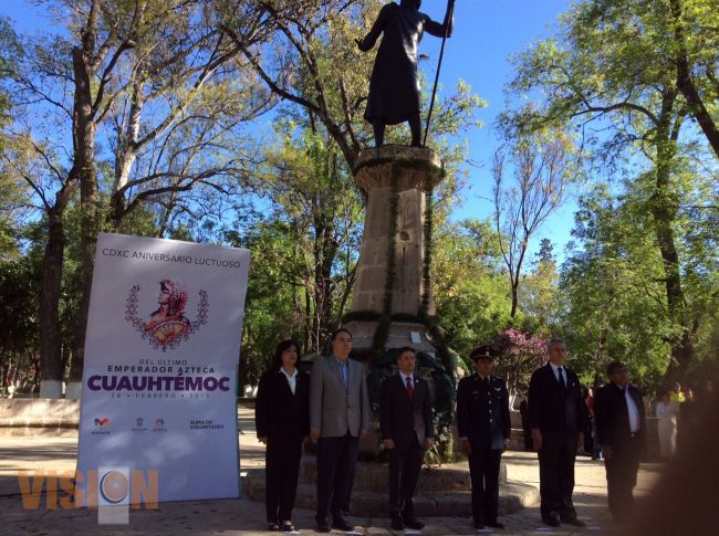 Recuerdan a Cuauhtémoc como el último emperador azteca 