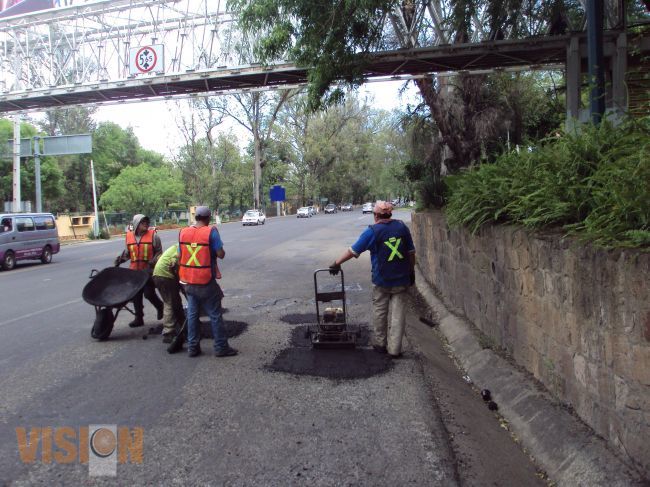 Antes de la temporada de lluvias,  vialidades de Morelia sin baches
