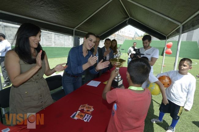 No queremos niños trabajando, sino haciendo deporte: Miriam Cruz de Abud