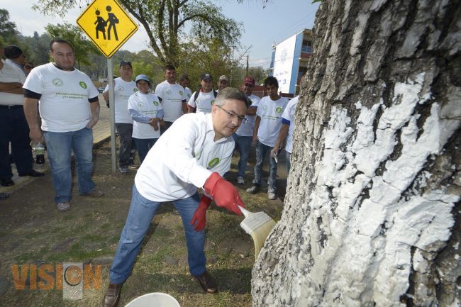  Participa Salvador Abud en embellecimiento de Morelia