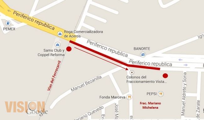 Alertan que mañana habrá trabajos en Periférico Independencia