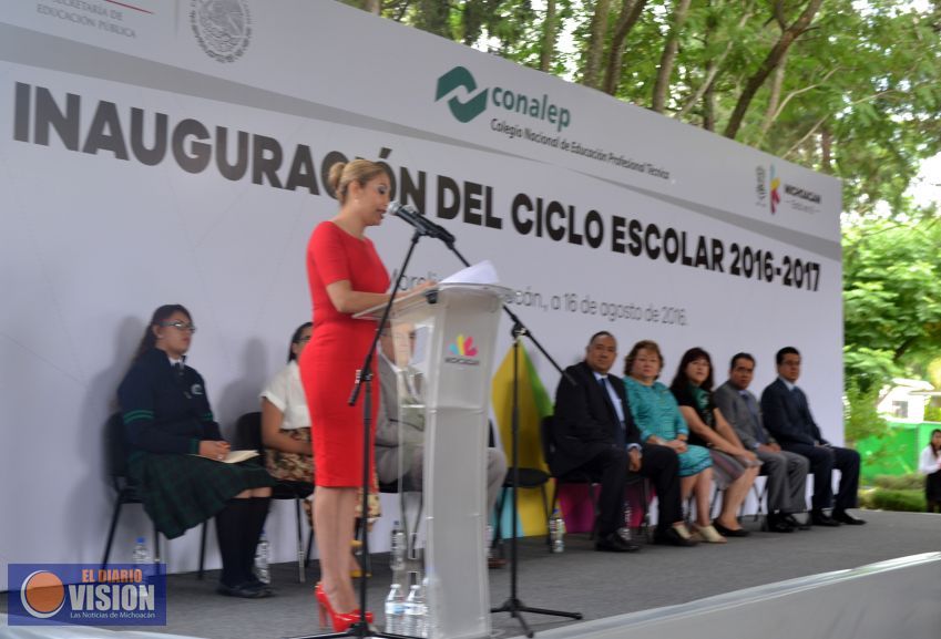 Inauguran el ciclo escolar 2016-2017 del Conalep Michoacán