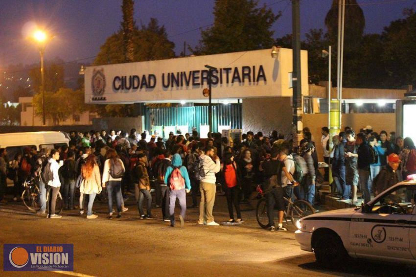 Se prolonga conflicto en la Universidad Michoacana, sigue tomada CU