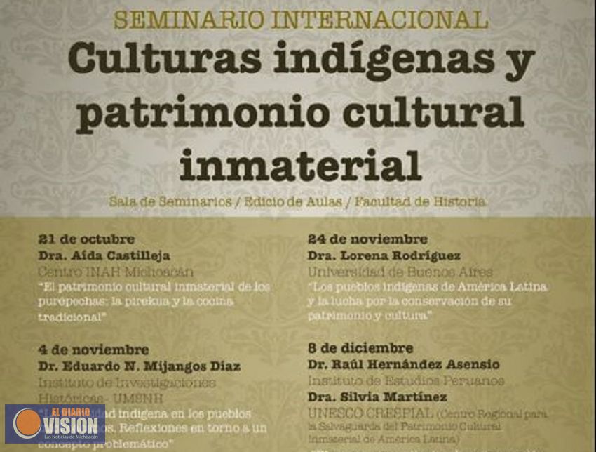 UMSNH invita a Seminario Internacional sobre las Culturas indígenas 