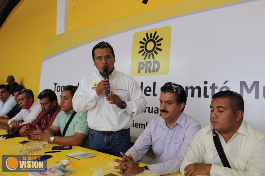 Uruapan seguirá siendo perredista, destacan los nuevos dirigentes del PRD municipal