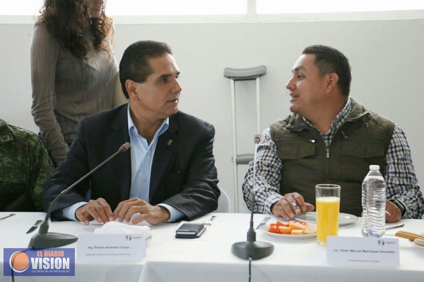 Dan seguimiento al trabajo para reforzar la seguridad en el municipio de Uruapan y la región