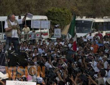 Marcha contra la violencia en México sigue su camino hacia la capital