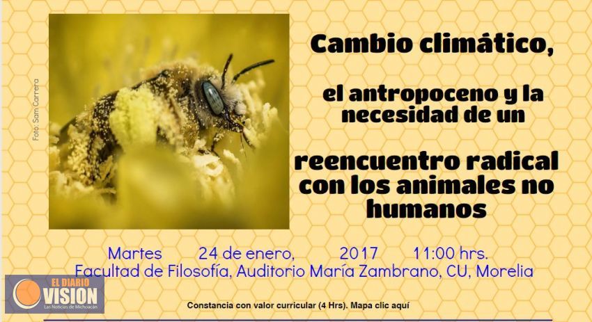 Anuncia Facultad de Filosofía conferencia sobre intervención humana en el Cambio Climático