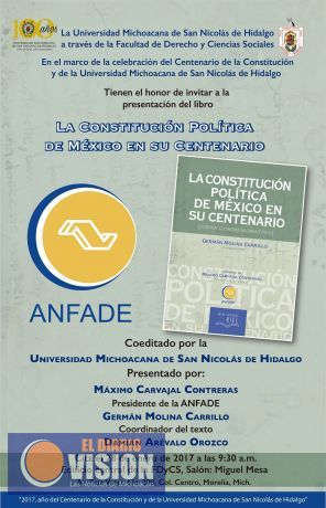 Presentan en UMSNH el libro “La Constitución Política de México en su Centenario”