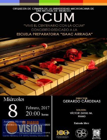 OCUM prepara concierto en honor de la Escuela Preparatoria “Isaac Arriaga”