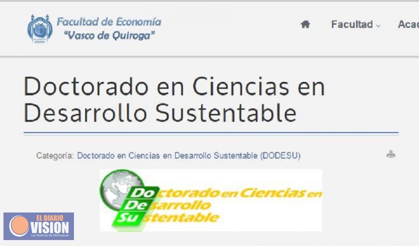 Casa de Hidalgo oferta Doctorado en Desarrollo Sustentable