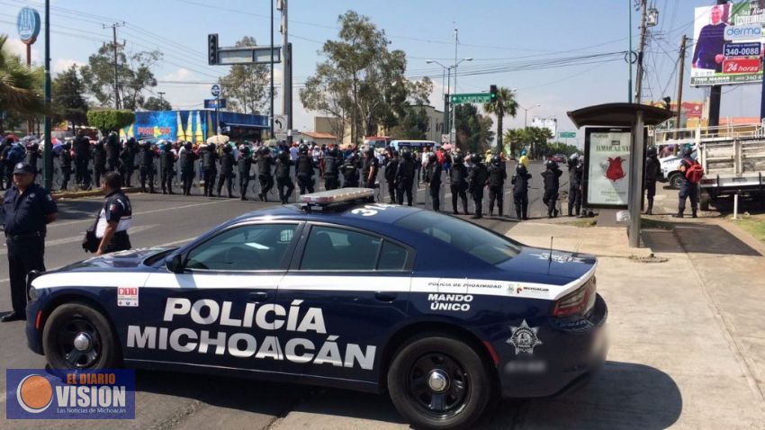 Monitorea SSP acciones de la CNTE en Morelia