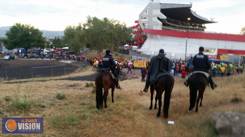 Despliega SSP operativo ante partido Monarcas - Pumas