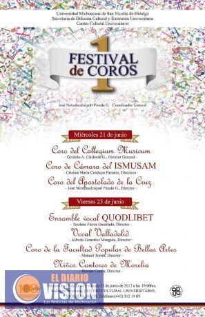 Inicia Primer Festival de Coros en la UMSNH