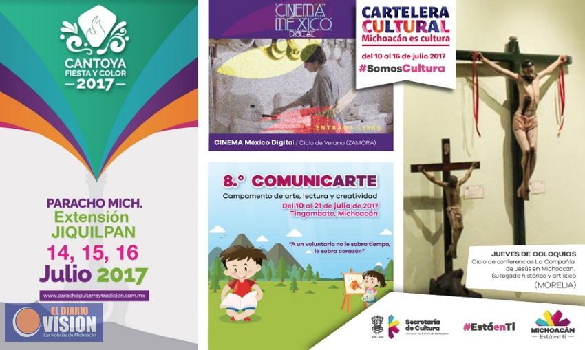 Cartelera Cultural del 10 al 16 de julio de 2017