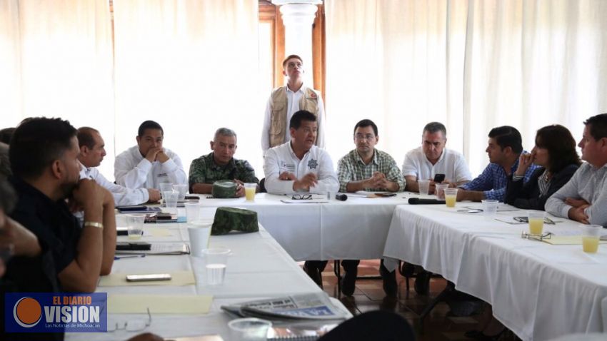 Revisan estrategia de seguridad en Apatzingán