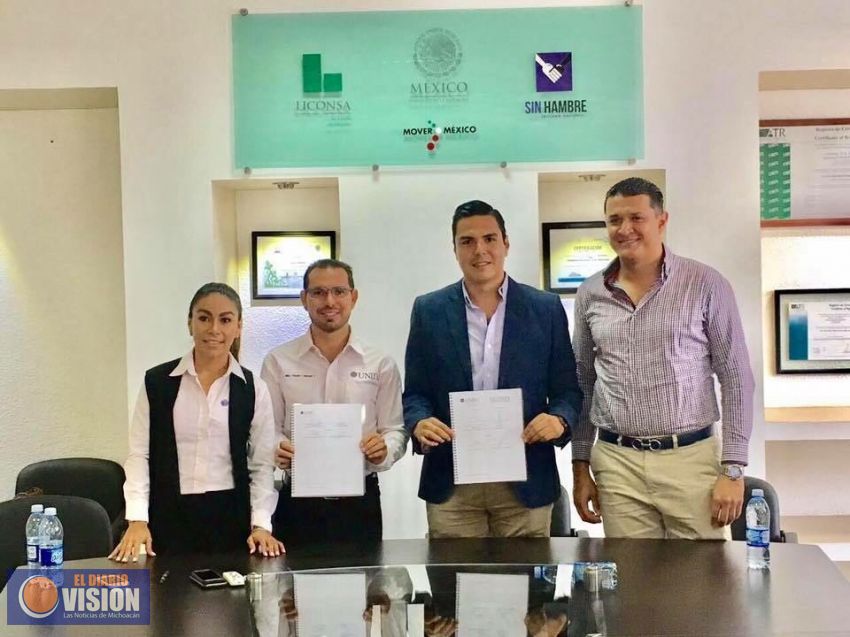 Signan LICONSA y UNID convenio de colaboración