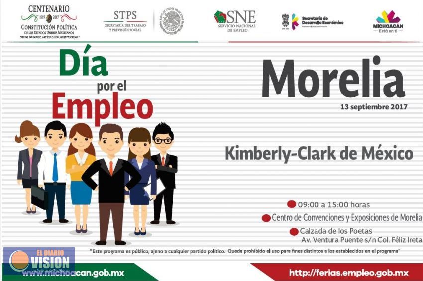 Oferta SNE Michoacán 122 vacantes de la empresa Kimberly Clark
