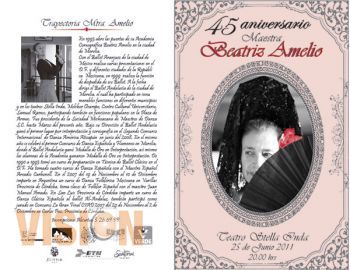 Celebrará Beatriz Amelio 45 años dedicados a la danza española