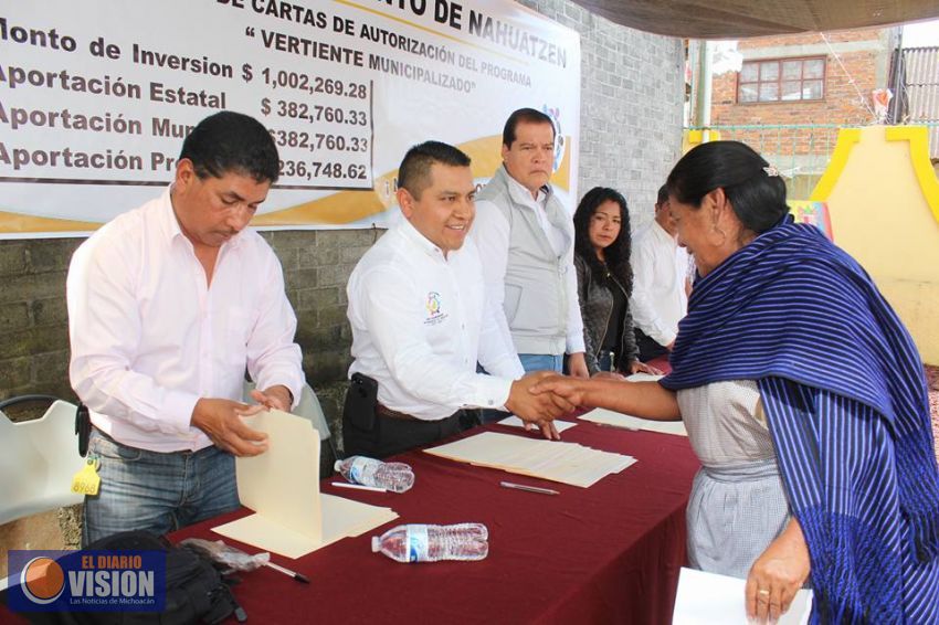 Entregan en Nahuatzen Cartas de Autorización del Programa Vertiente Municipalizado