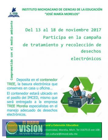IMCED realizará campaña de recolección y tratamiento de desechos electrónicos