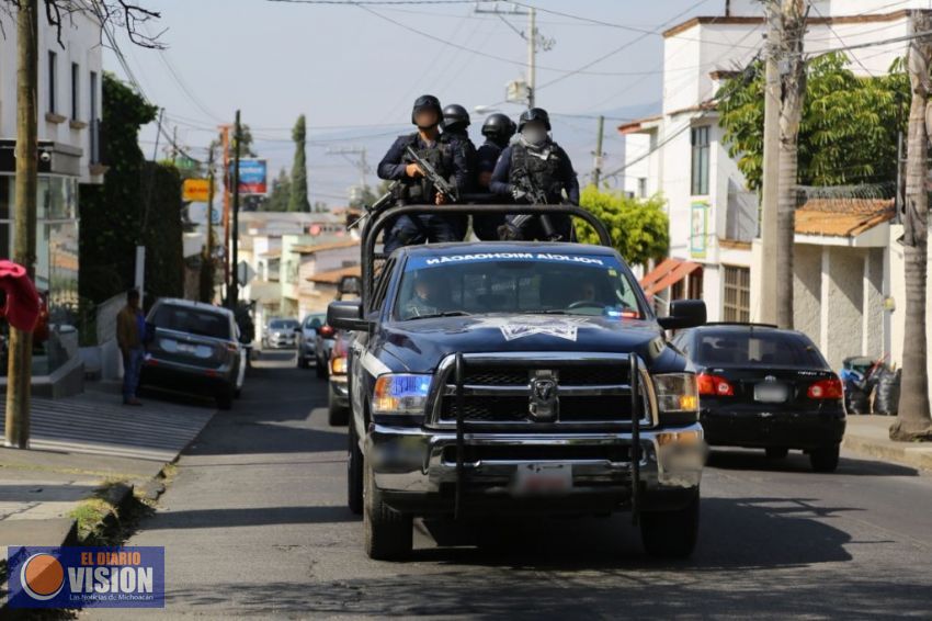 Refuerza SSP seguridad en zona sur de Morelia