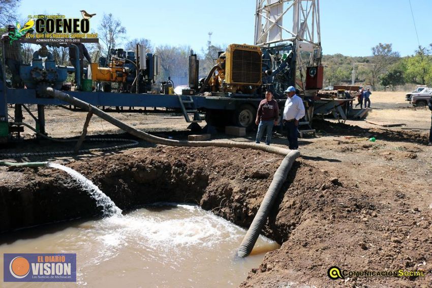 Inició la perforación de pozo profundo en Coeneo con inversión de 3.5 MDP