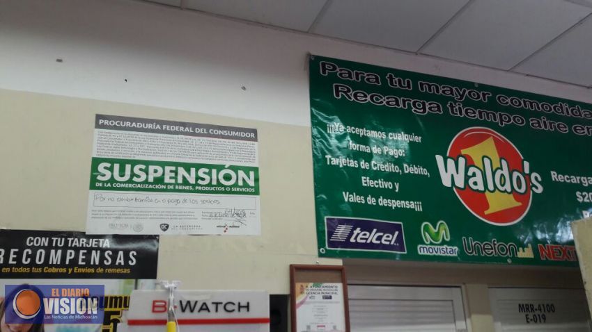 Suspende Profeco 6 establecimientos en Uruapan