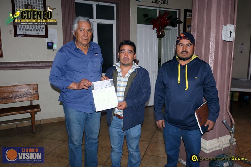 Edil de Coeneo realiza la segunda entrega del programa municipalizado 2018