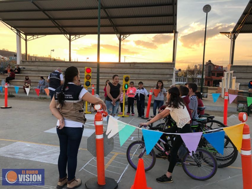 Fomenta SSP cultura vial en niños de Tarímbaro