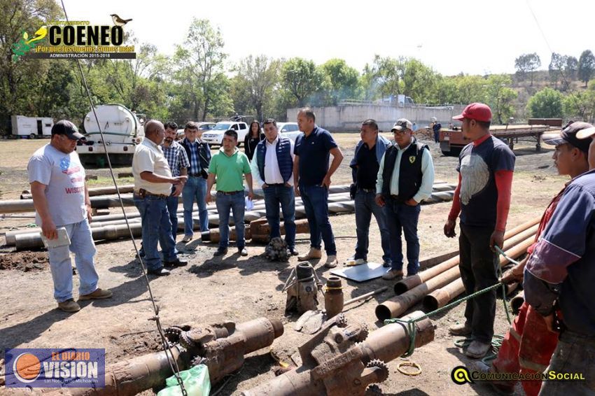 Supervisa edil el registro eléctrico de la perforación de pozo profundo en Coeneo 