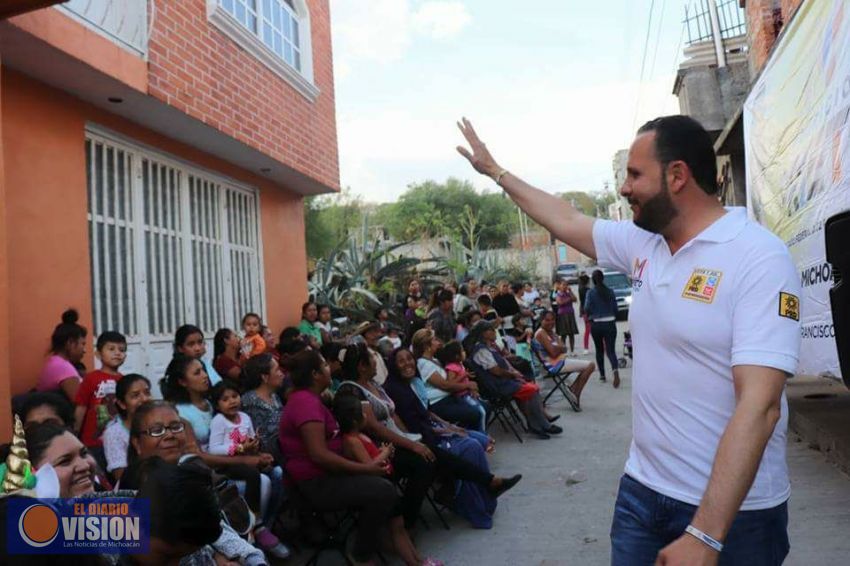 Seguridad, empleo y educación, compromete Mauricio Prieto a habitantes de Cuitzeo
