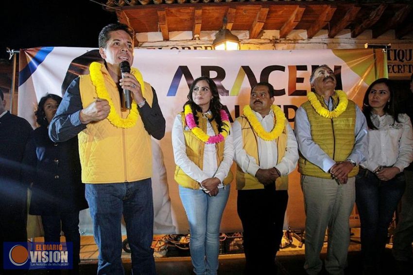 Araceli Saucedo, inicia campaña en la región lacustre