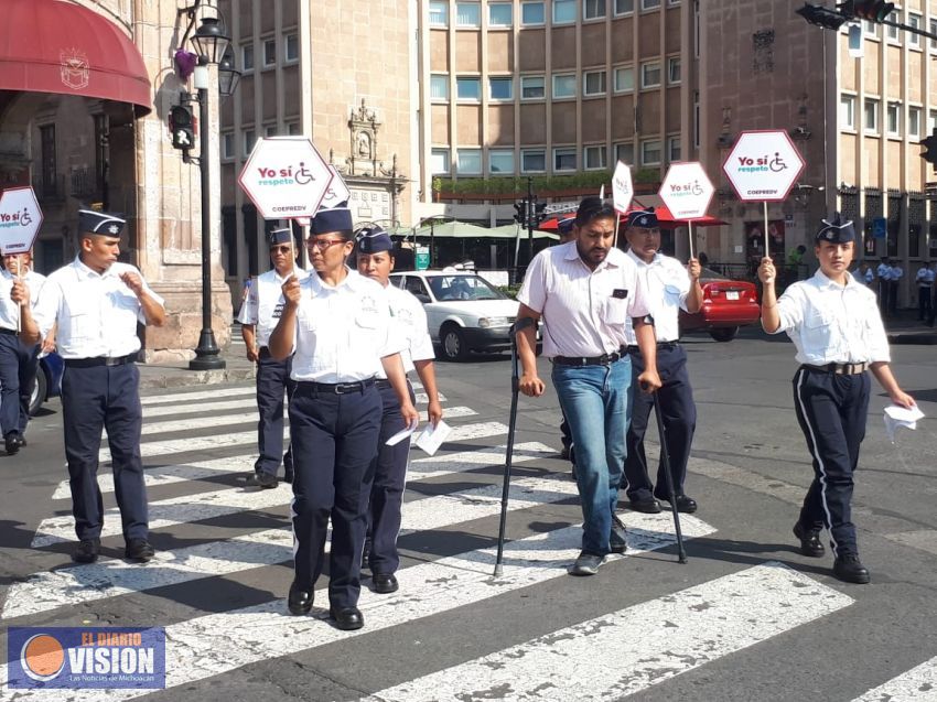 Cadetes del IEESSPP colaboran en el cierre de la primera etapa del programa 