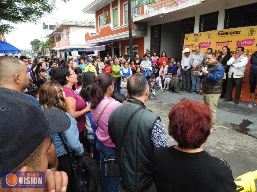 Nos fortalecemos con el apoyo de la gente: Víctor Manríquez