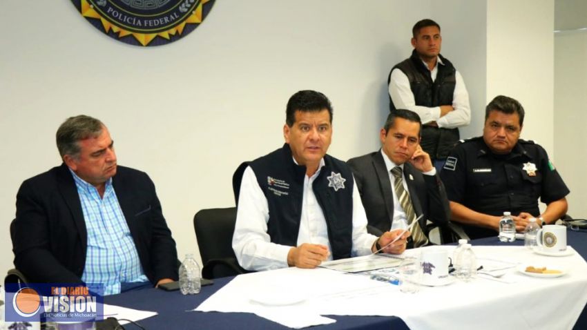  Revisa SSP con IP estrategia operativa en Uruapan, Apatzingán y LC