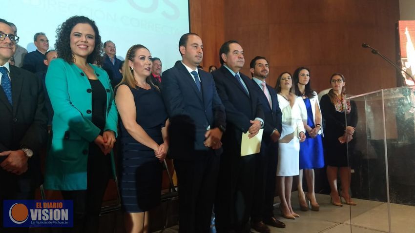 Unidad en la dirección correcta, ofrece Marko Cortés al registrarse como candidato