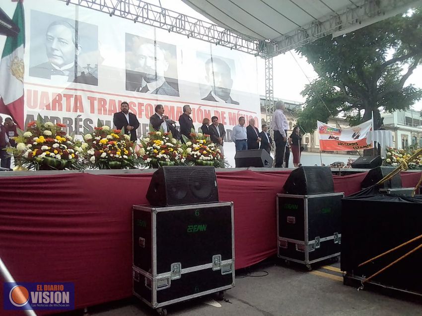 Ya iniciamos con la cuarta transformación en México, anuncia Lopez Obrador en Morelia.