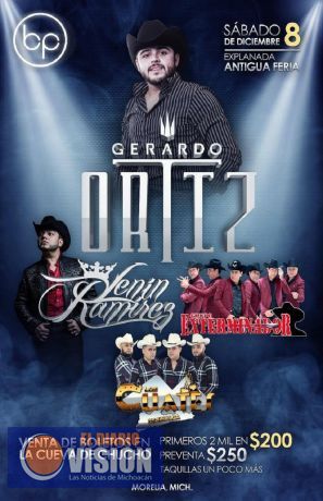 Regresará Gerardo Ortiz a Morelia en diciembre 