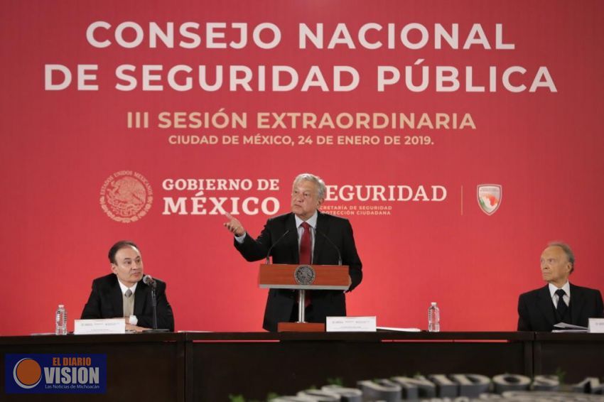 López Obrador ofrece mensaje ante el Consejo Nacional de Seguridad Pública